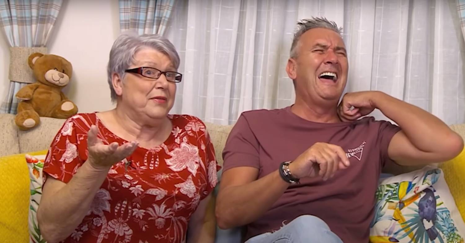 Jenny and Lee having a laugh on Gogglebox