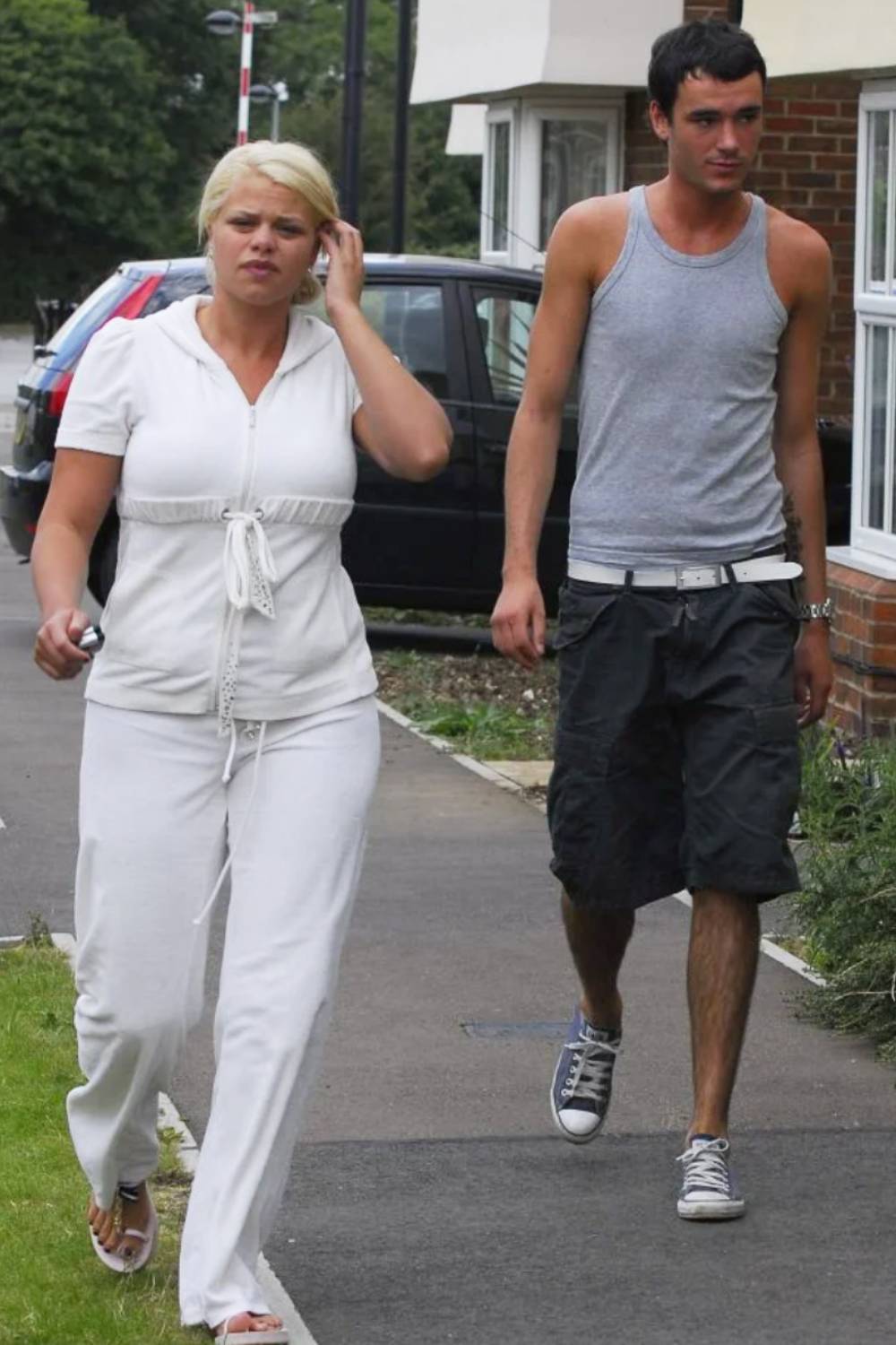 Jade Goody takes a stroll with Jack Tweed