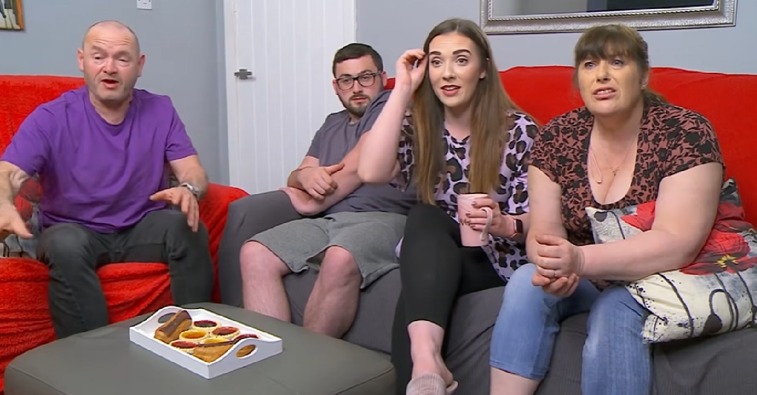 Julie Malone with husband Tom Sr and son Shaun on Gogglebox