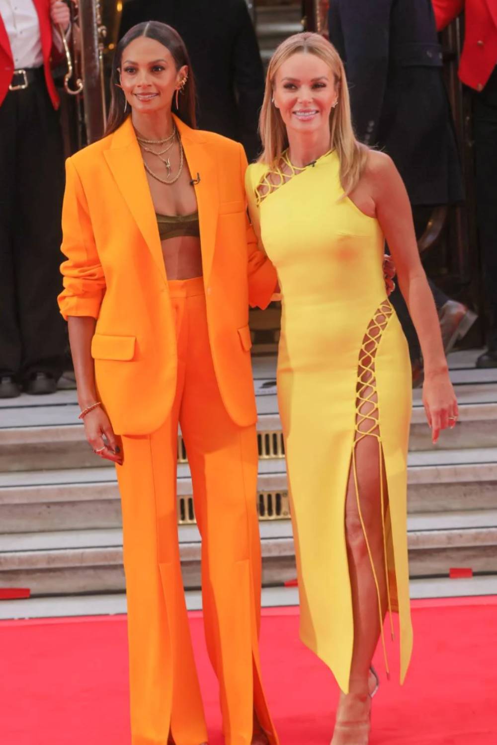 Alesha Dixon and Amanda Holden pose on the BGT red carpet