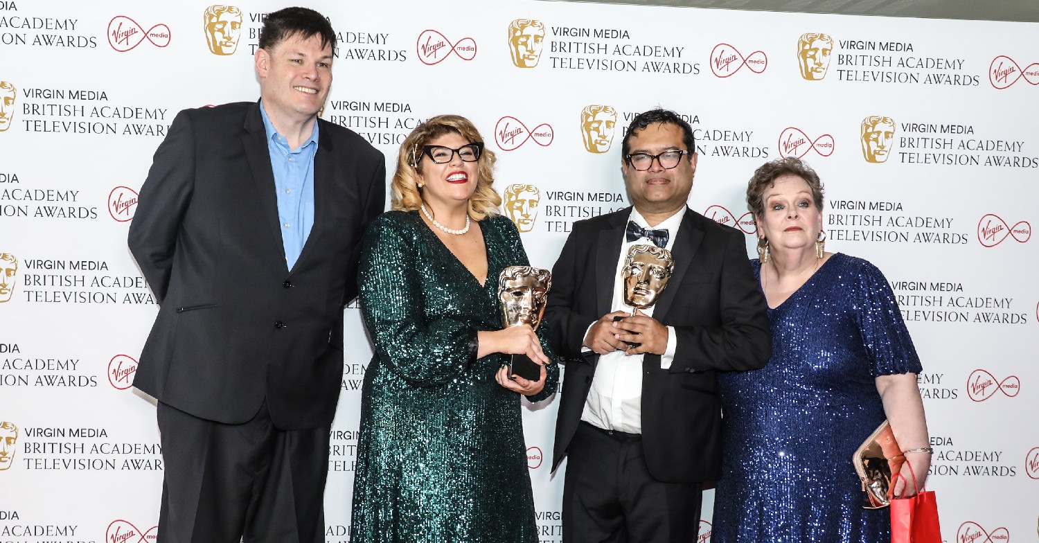 Mark Labbett, Jenny Ryan, Paul Sinha, Anne Hegerty at BAFTAs