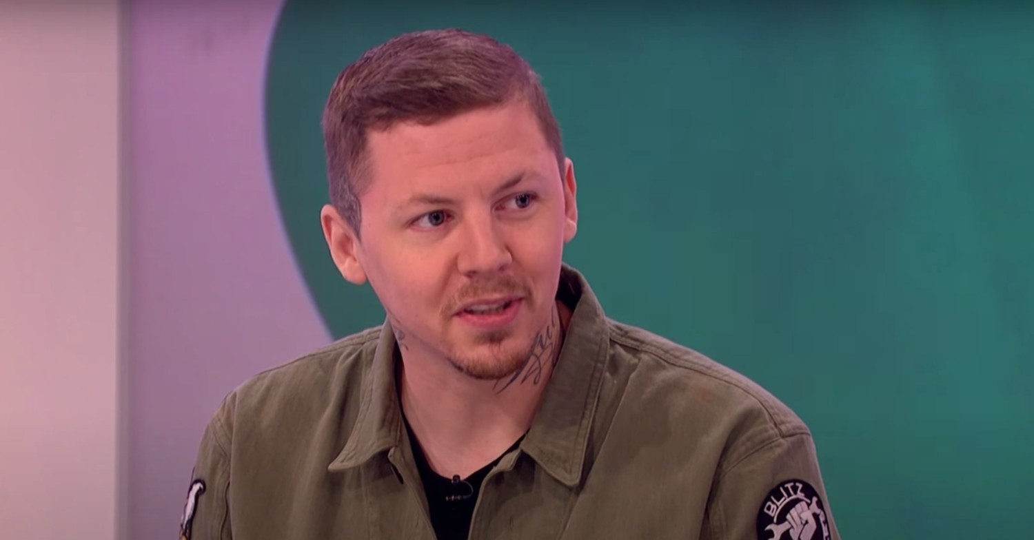 Professor Green smiling on Loose Women