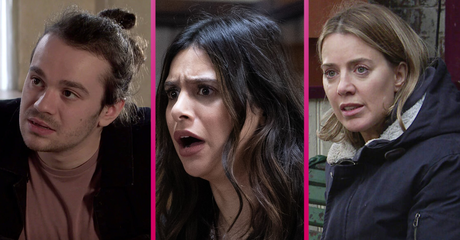 Three soap stars looking troubled