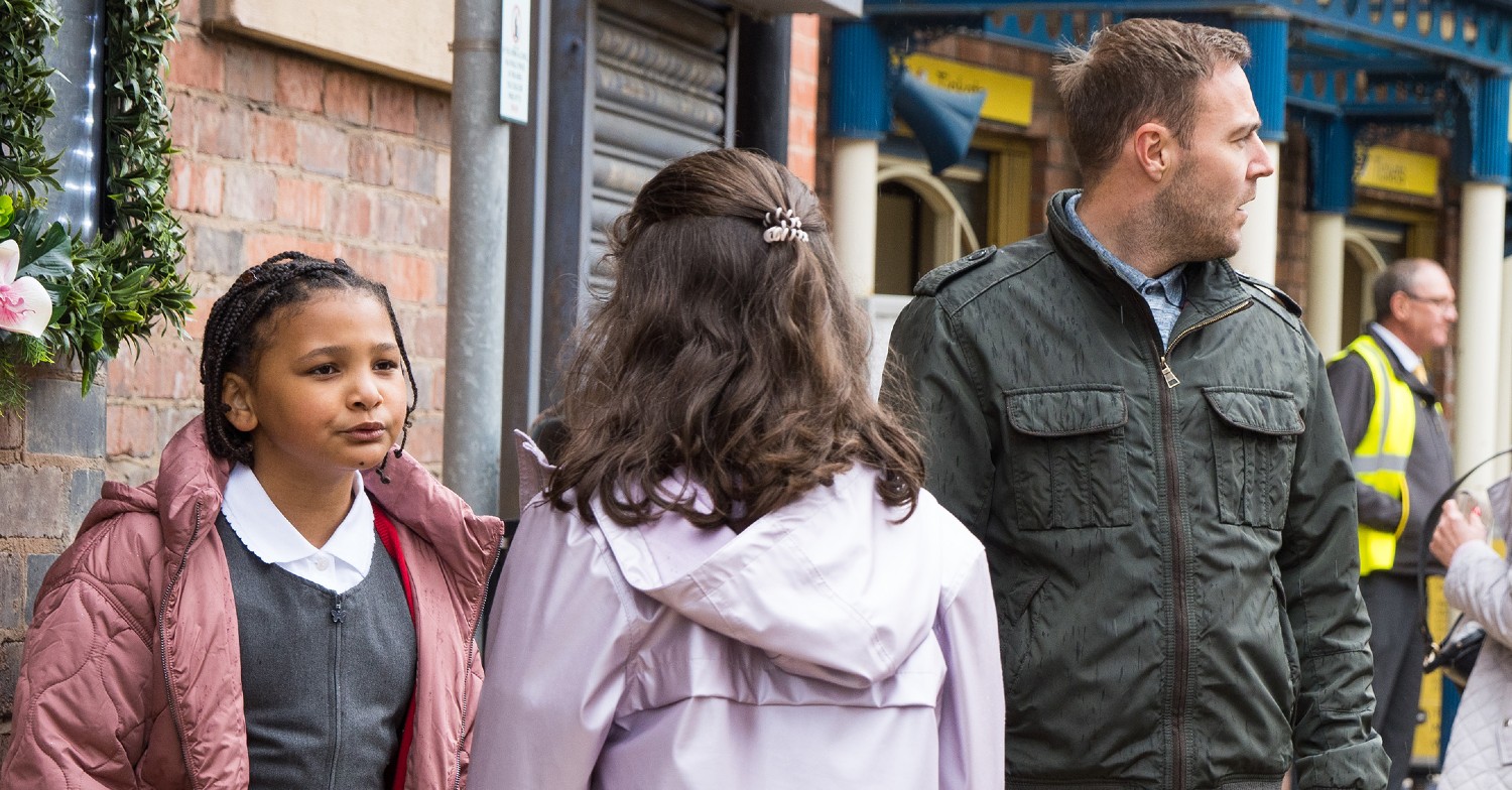 Coronation Street Tyrone spots Phill and looks surprised