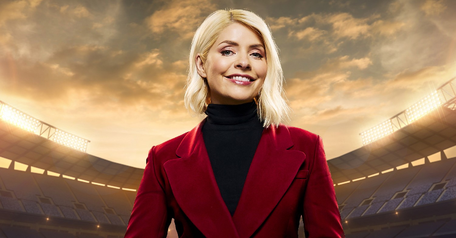 Holly Willoughby smiling on a promo shot for ITV's The Games