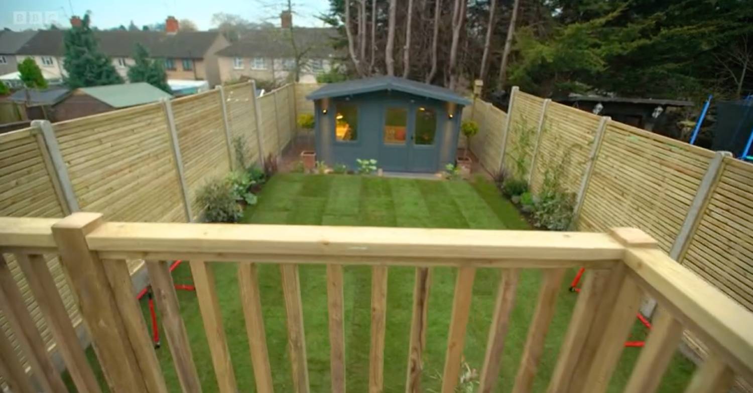 DIY SOS transformed the back garden with a cute music room
