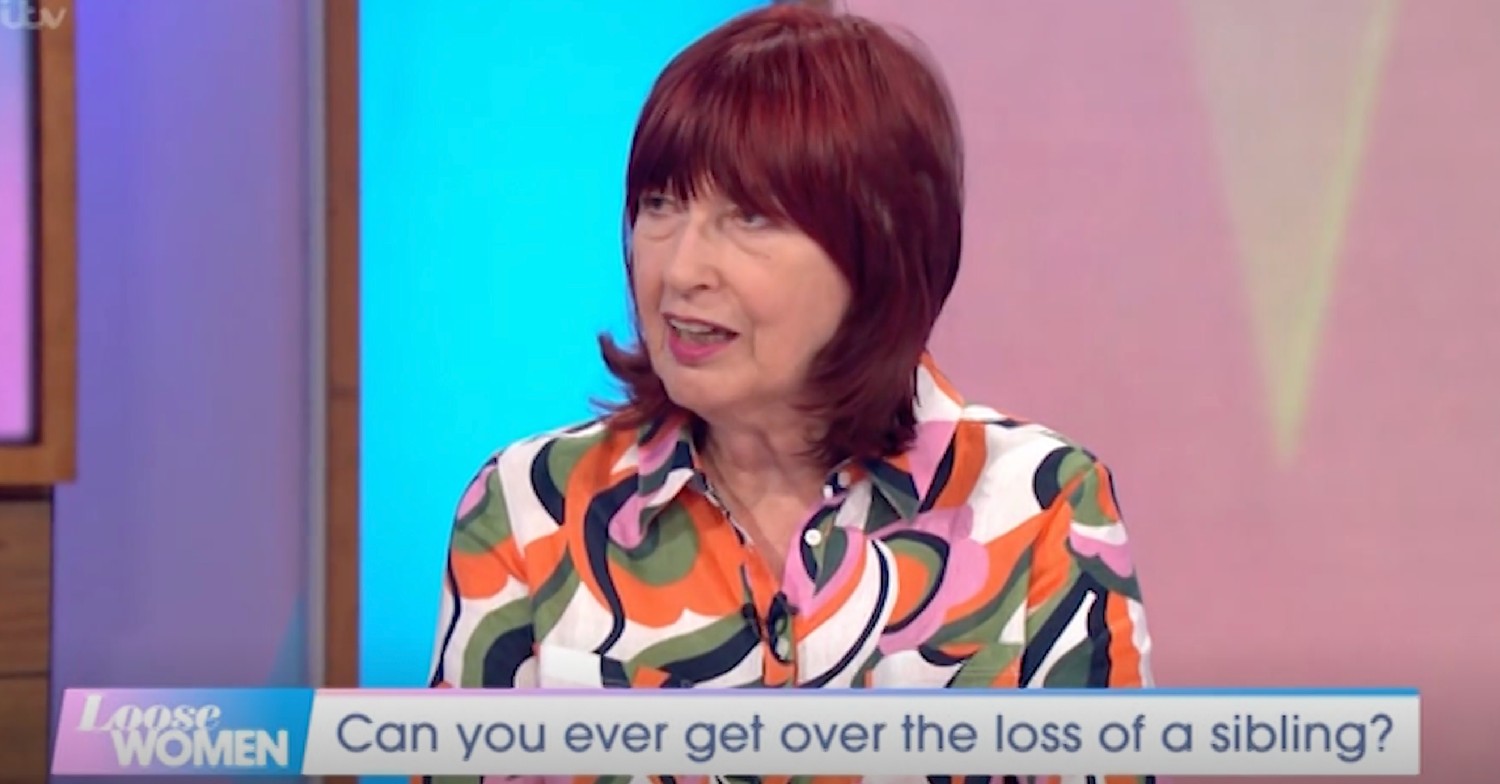 Janet Street Porter, facing left, speaking on Loose Women today