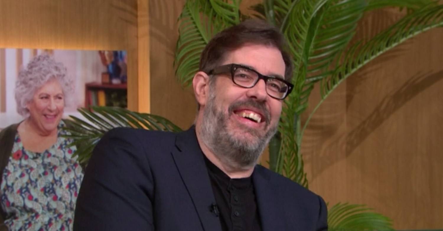 Richard Osman laughing on This Morning