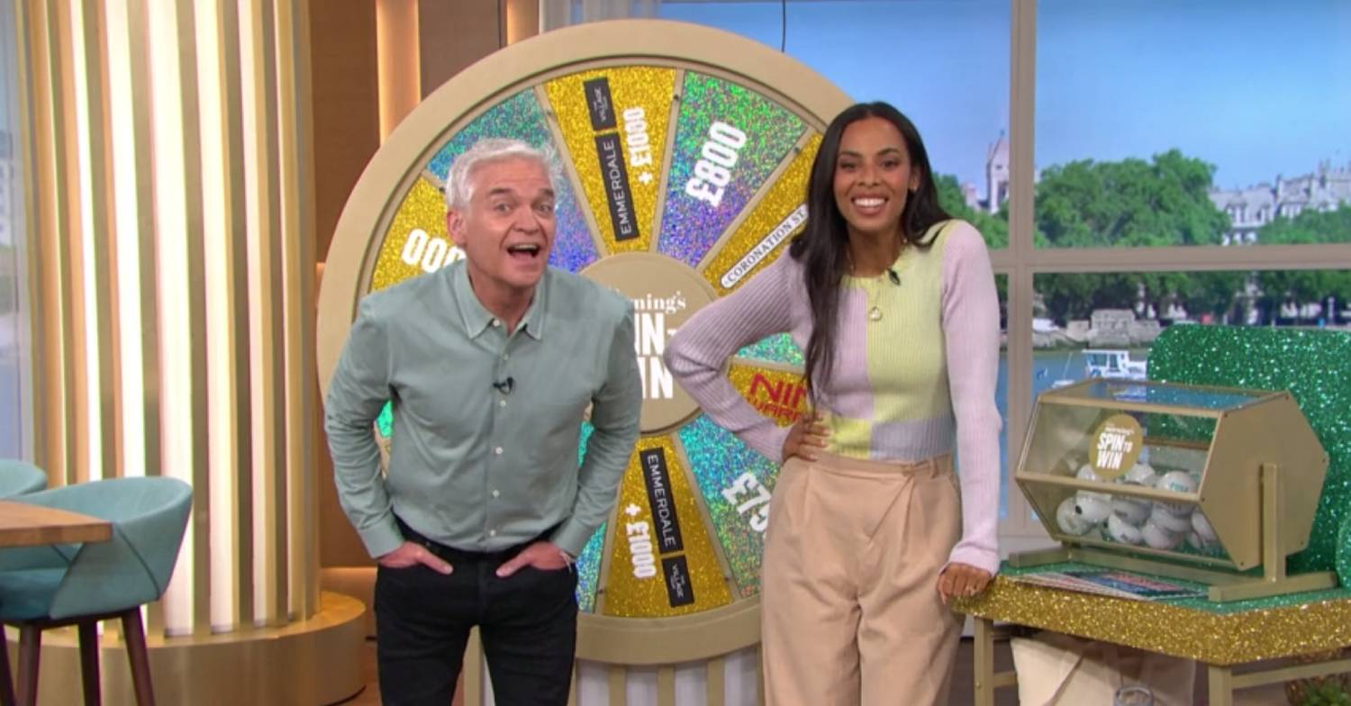 Bob the Spin to Win player seemed to have problems hearing Phillip Schofield and Rochelle Humes