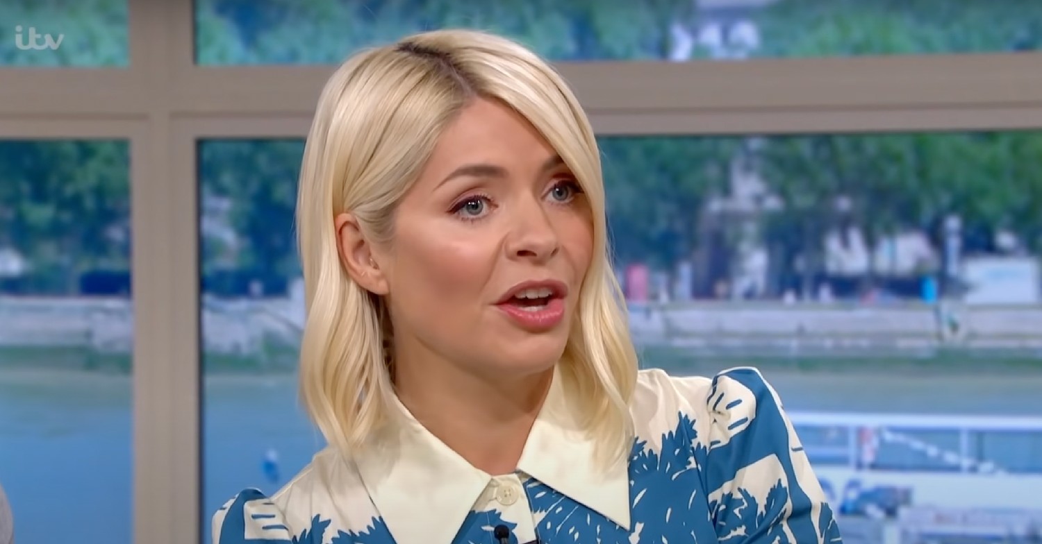 Holly Willoughby, looking to the right, speaking on This Morning