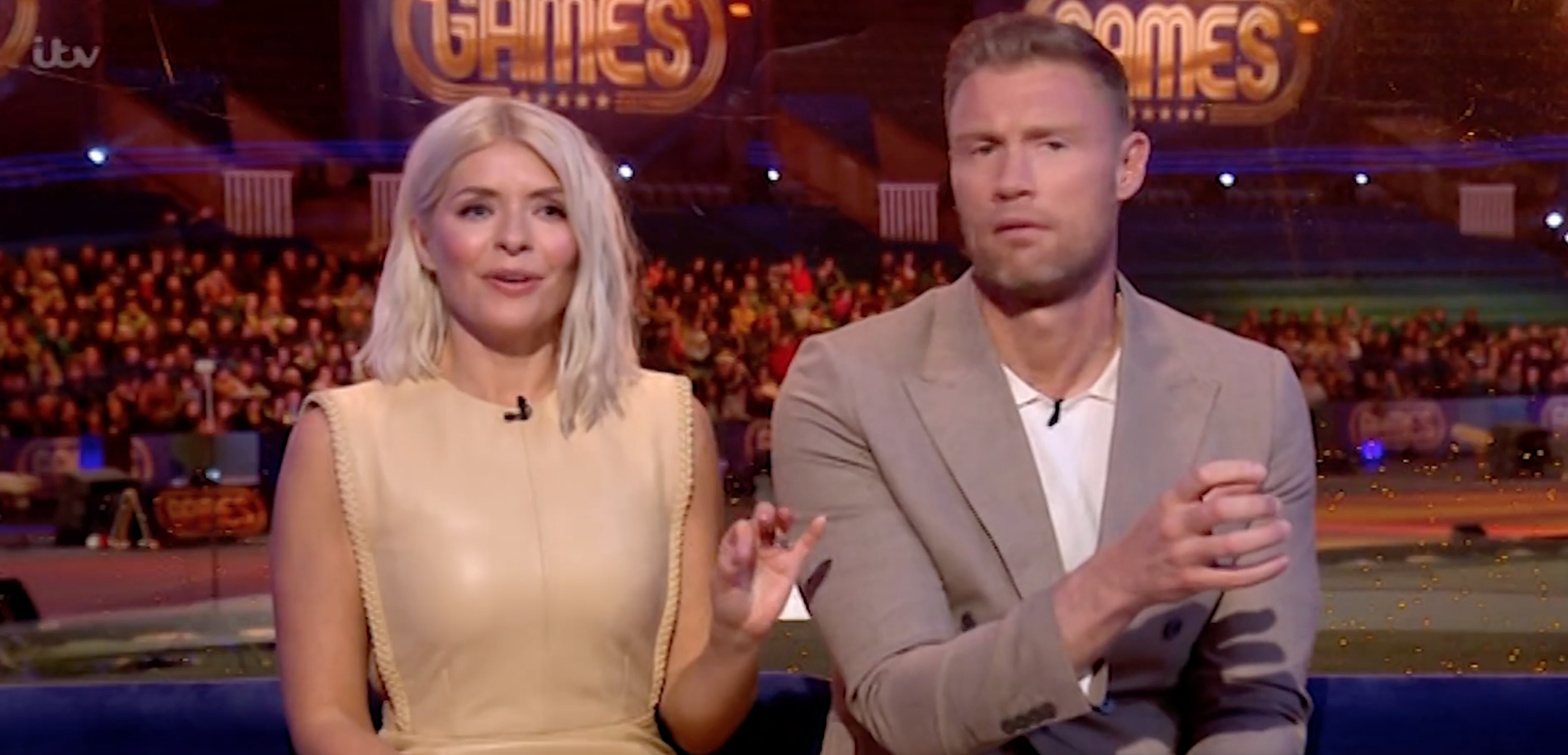 Holly and Freddie chatting on The Games