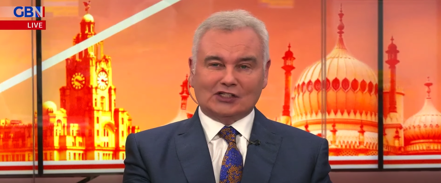Eamonn Holmes presenting on GB News