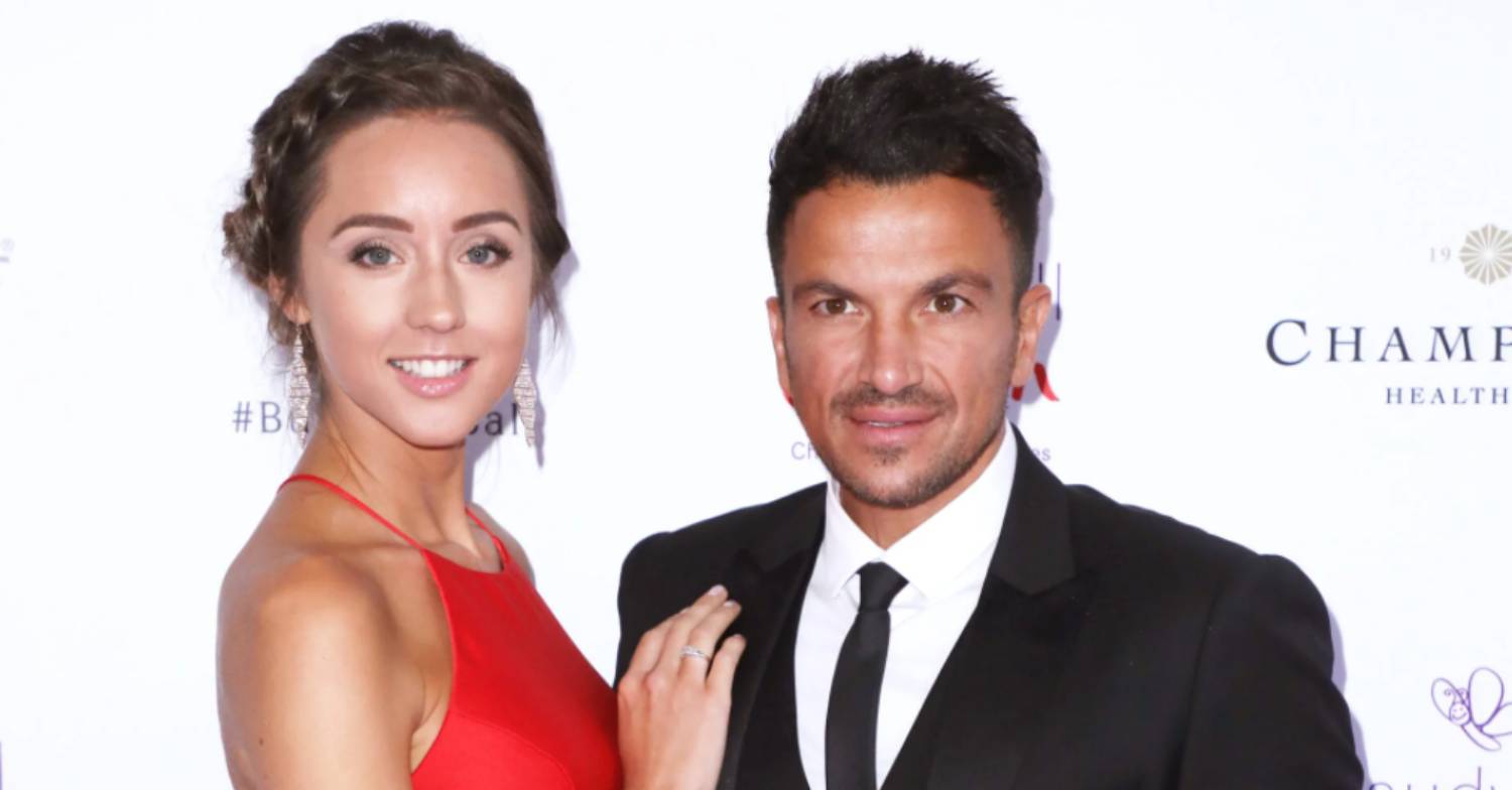 Peter Andre poses for the cameras with his wife Dr Emily MacDonagh