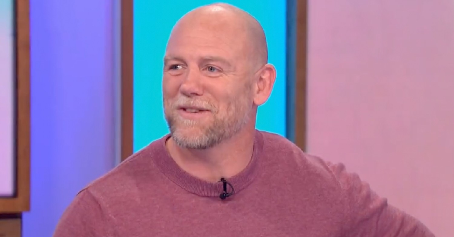 Mike Tindall smiling on the Loose Men panel on ITV