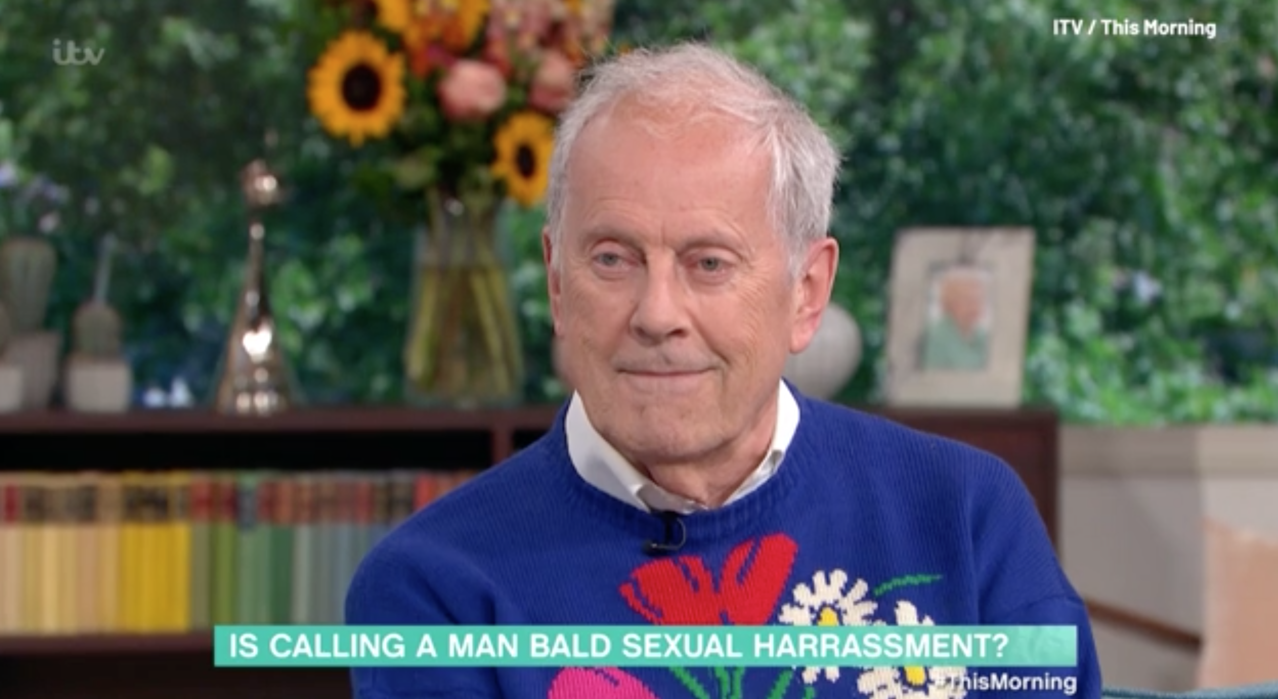 Gyles Brandreth looking smug on This Morning
