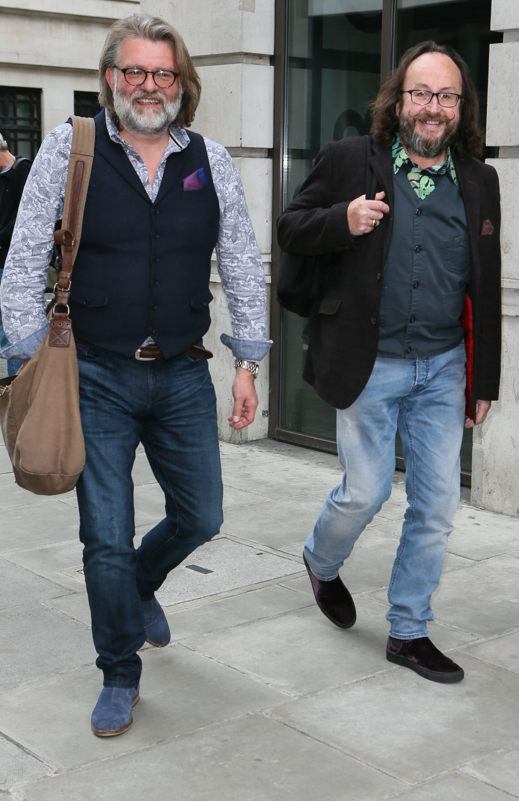 Simon King and Dave Myers smile for cameras