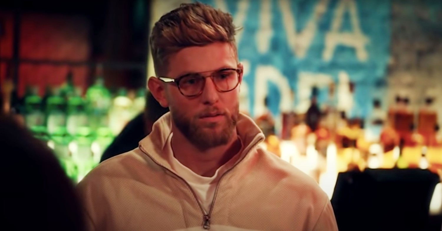 Harvey Armstrong frowning on Made In Chelsea