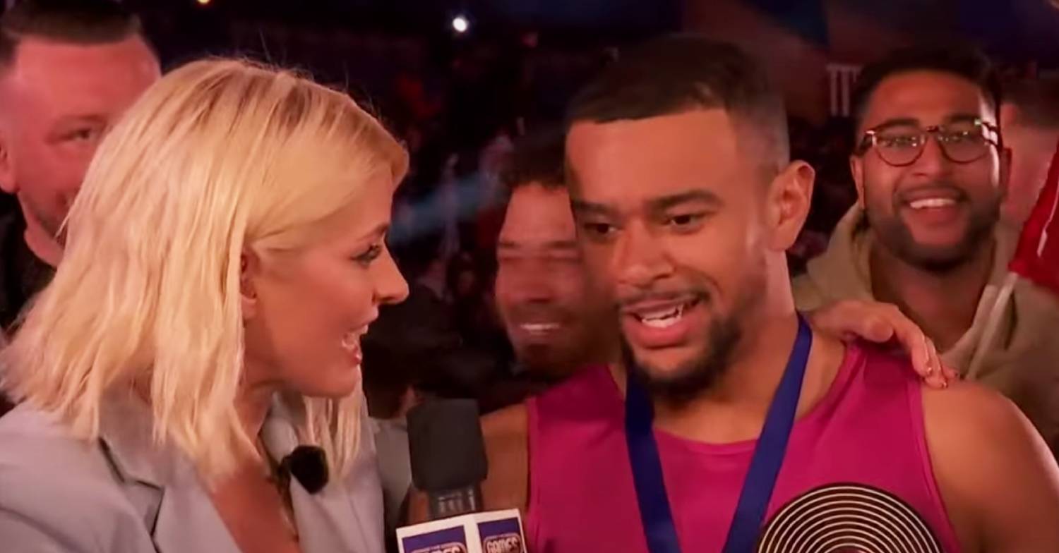 Holly Willoughby interviews overall winner Wes Nelson