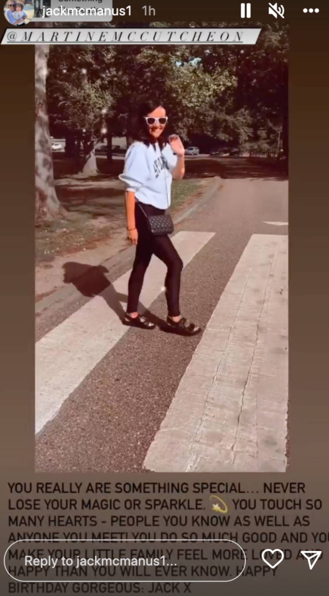 Martine McCutcheon wished happy birthday by her husband