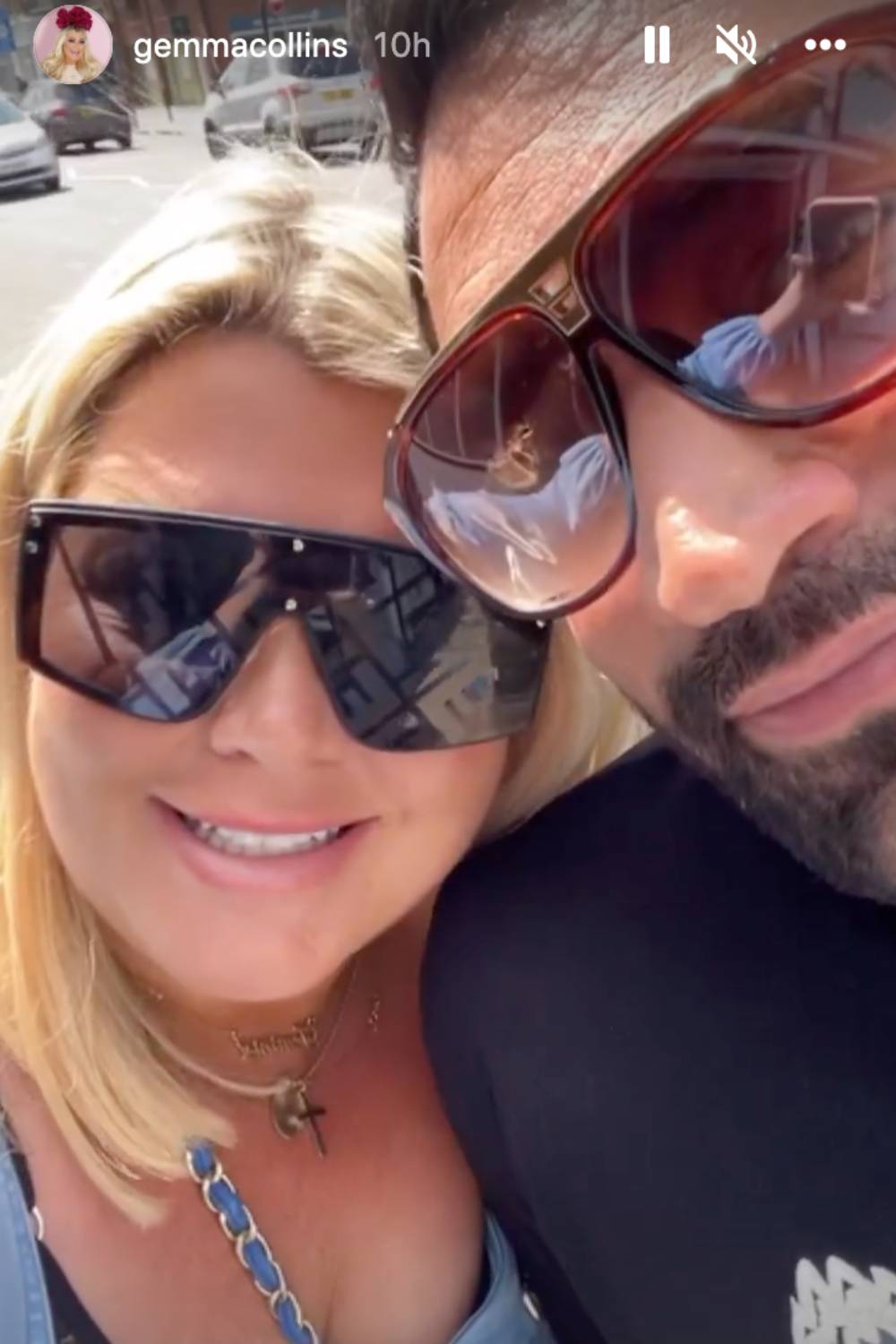 Gemma Collins smiles for a selfie with Rami Hawash on social media