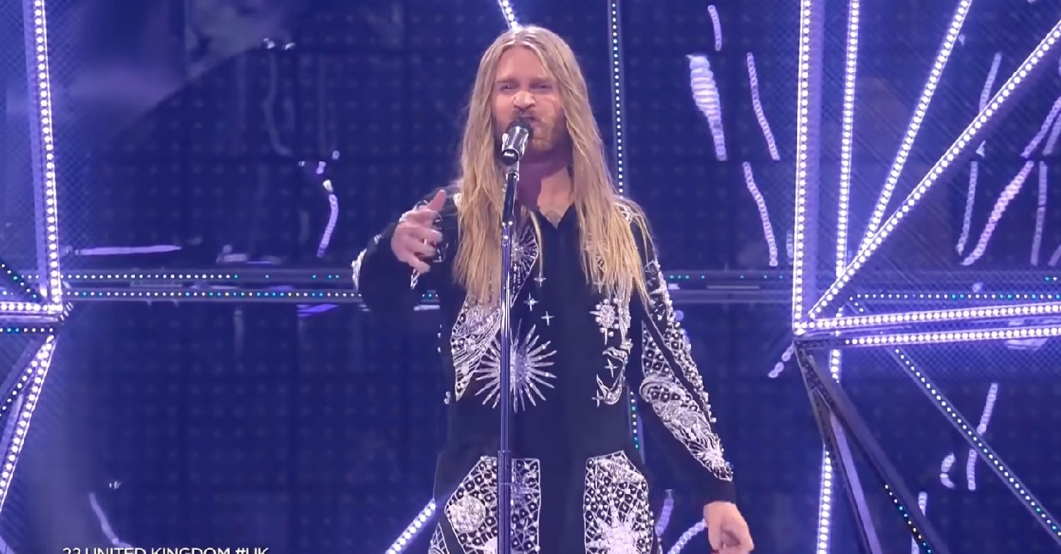UK Eurovision act Sam Ryder performing during last night's show
