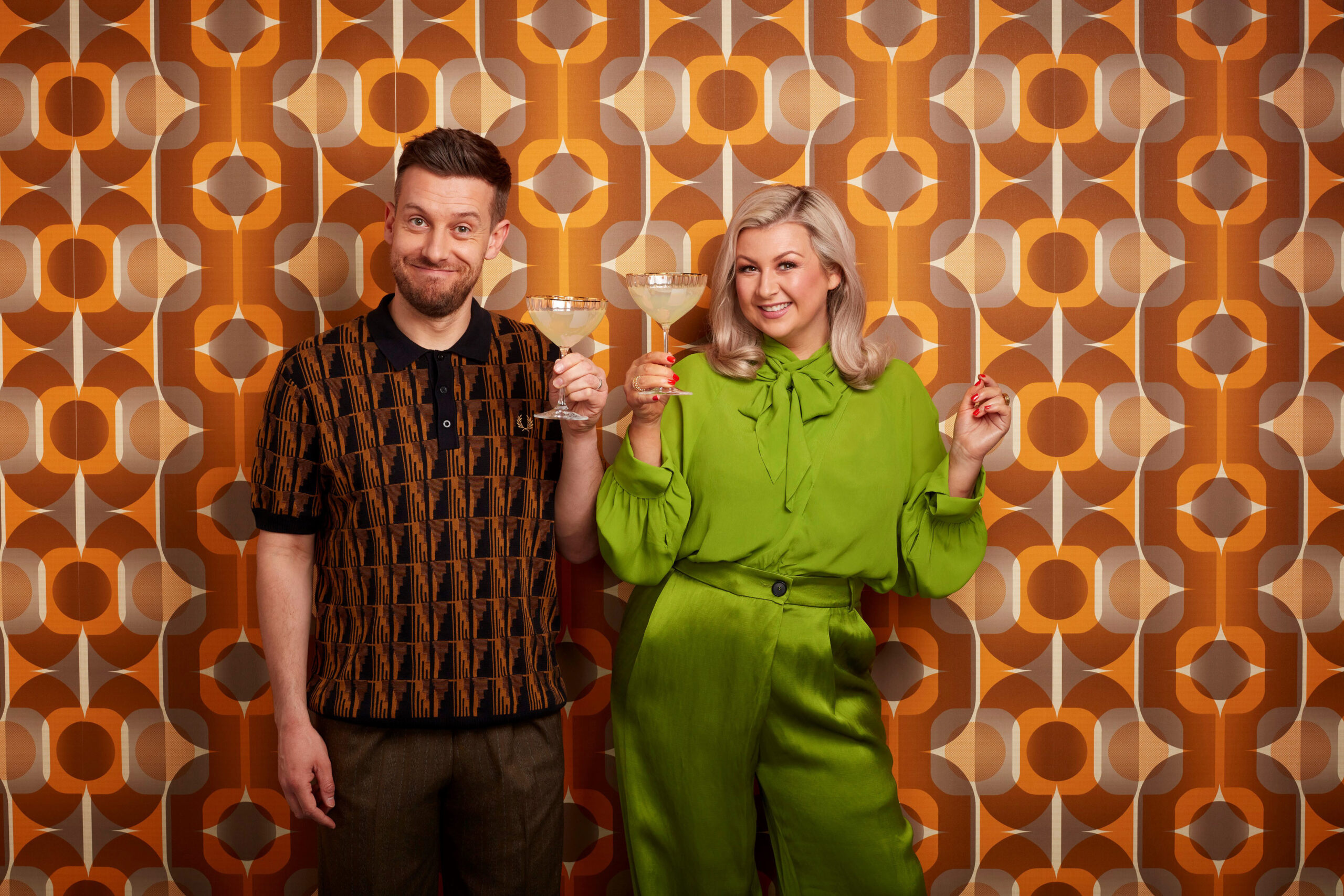 Chris and Rosie Ramsey with cocktails