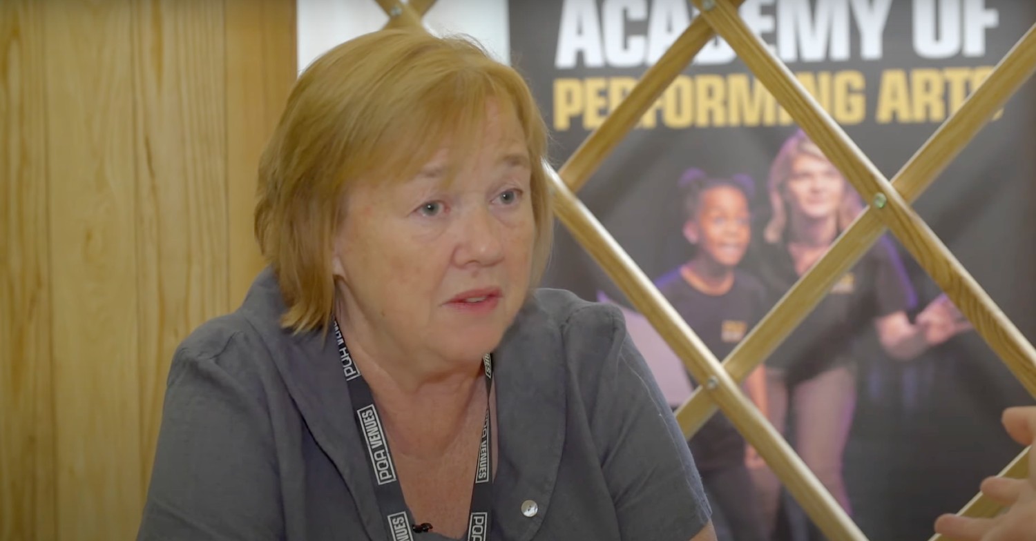 Pauline Quirke talking in YouTube video