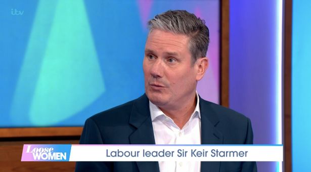 Sir Keir Starmer looking angry on Loose Women
