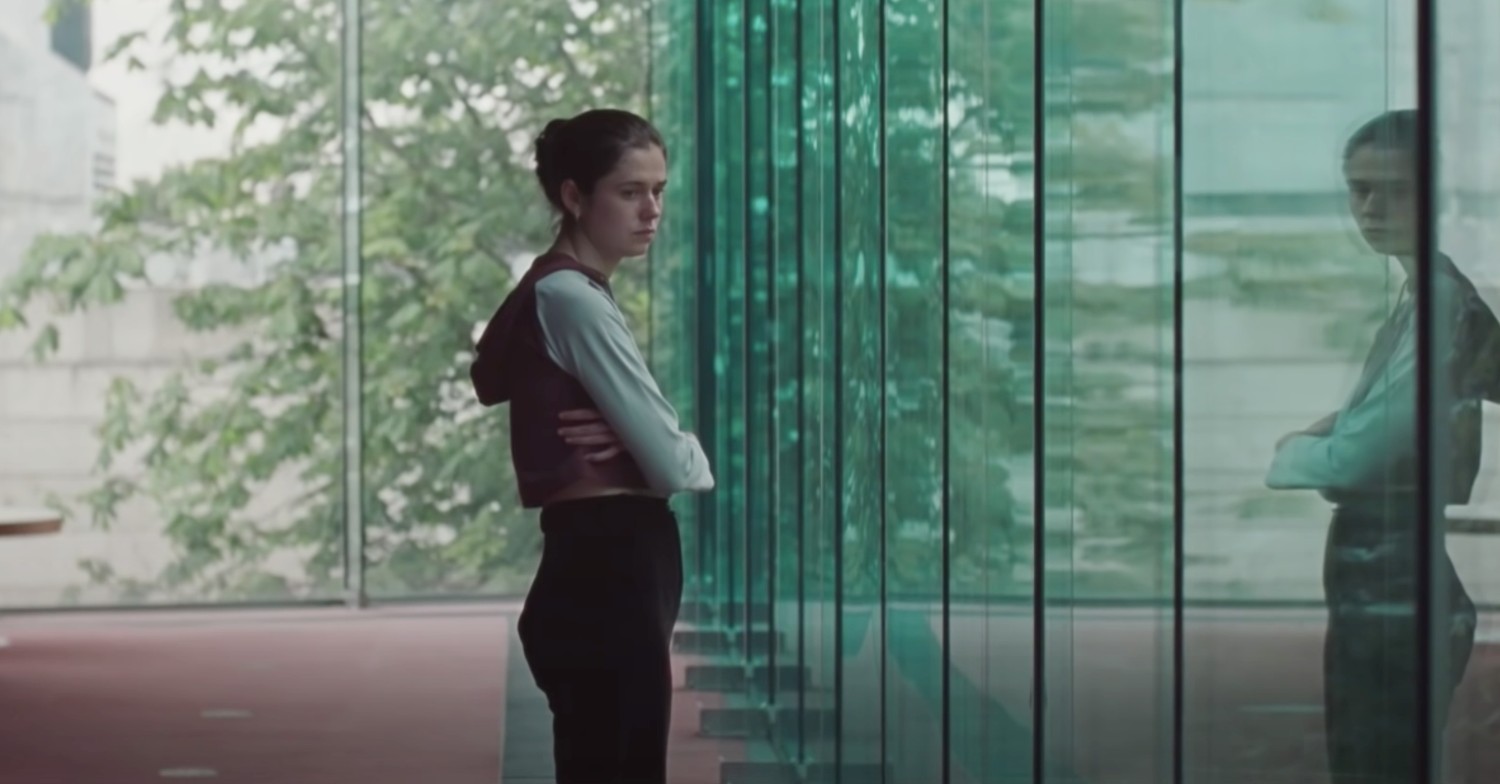 Alison Oliver frowning on Conversations with Friends