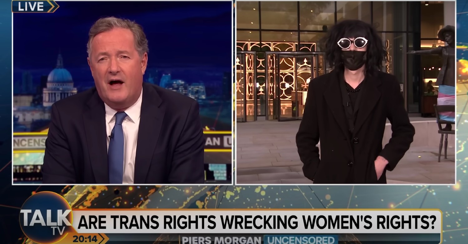 Piers Morgan speaking to trans right activist on Piers Morgan Uncensored