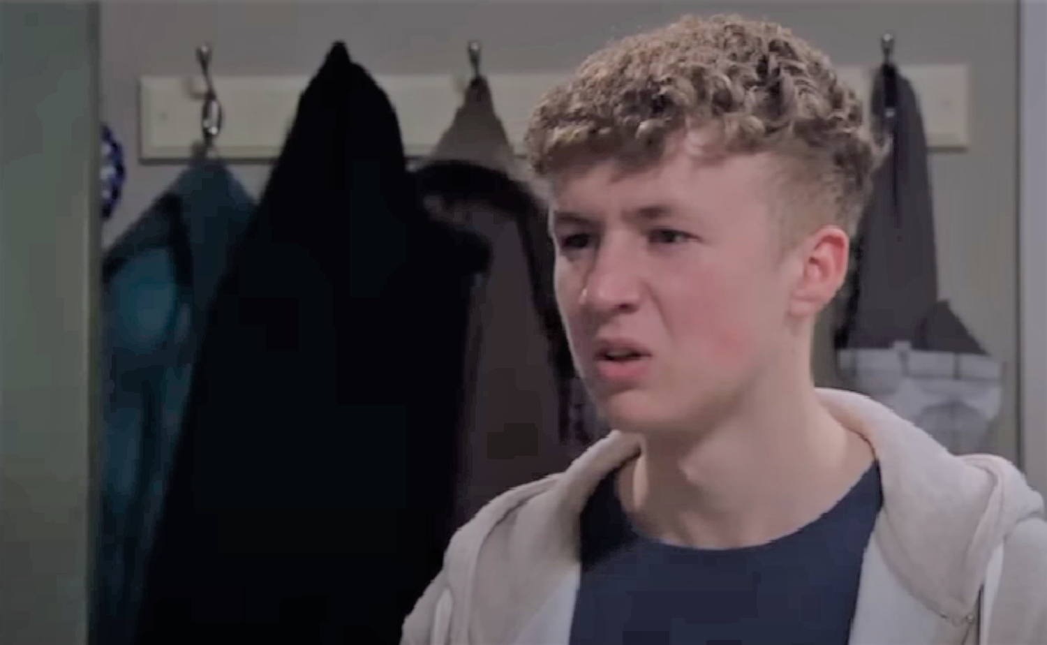 Noah looking angry Emmerdale 