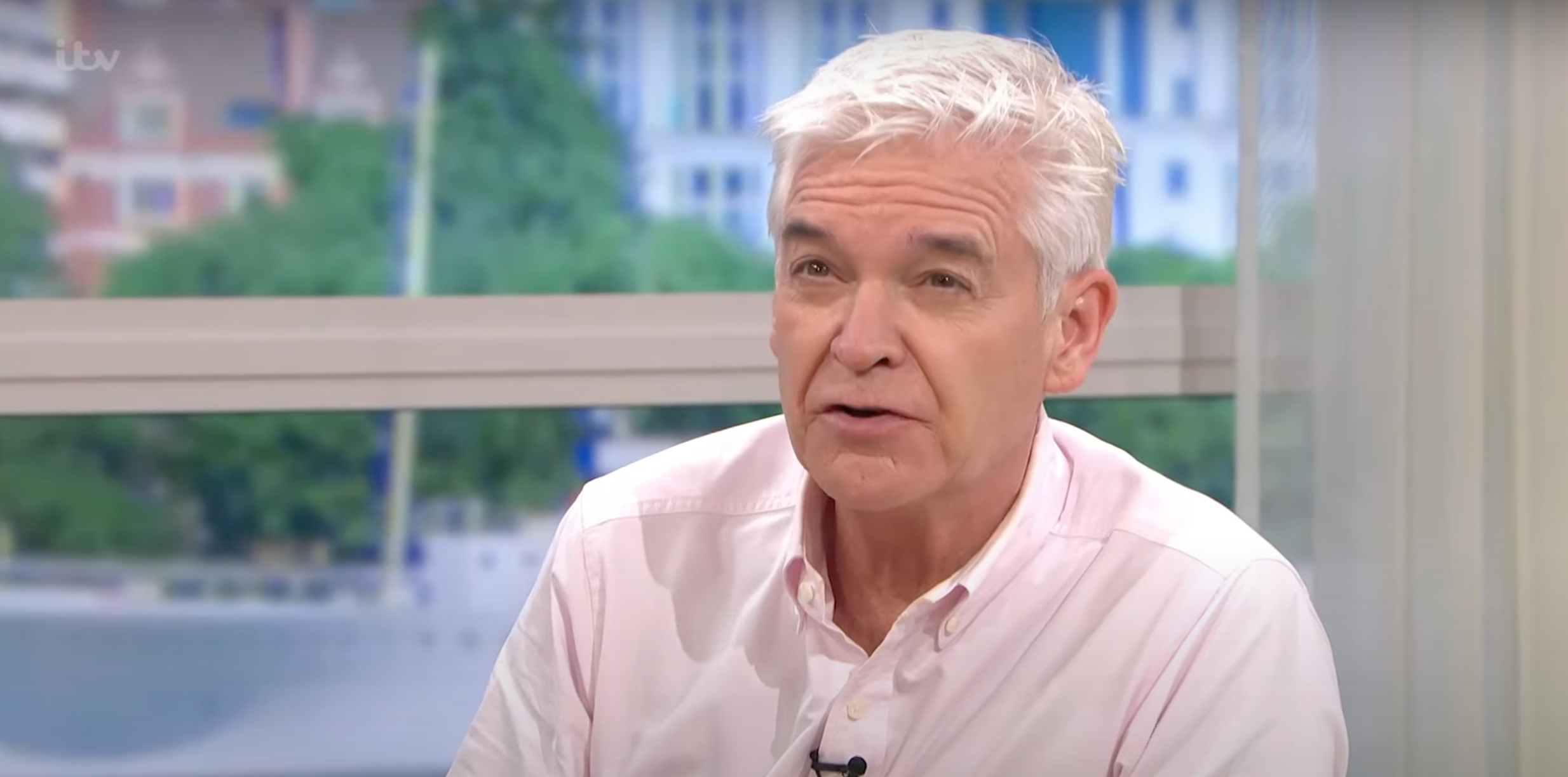 This Morning host Phillip Schofield grimmacing