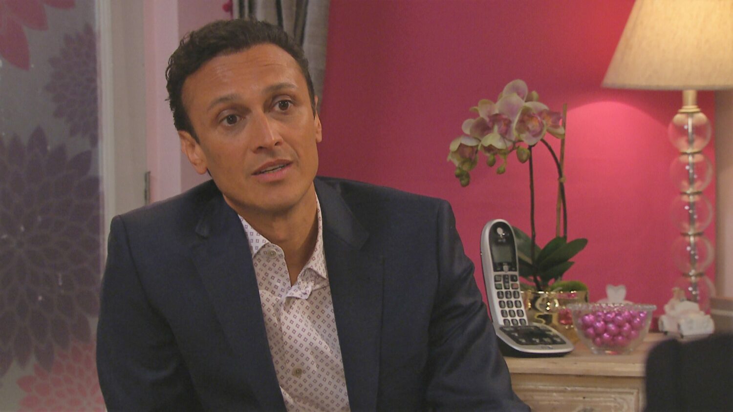 Jai looking worried in Take A Vow in Emmerdale