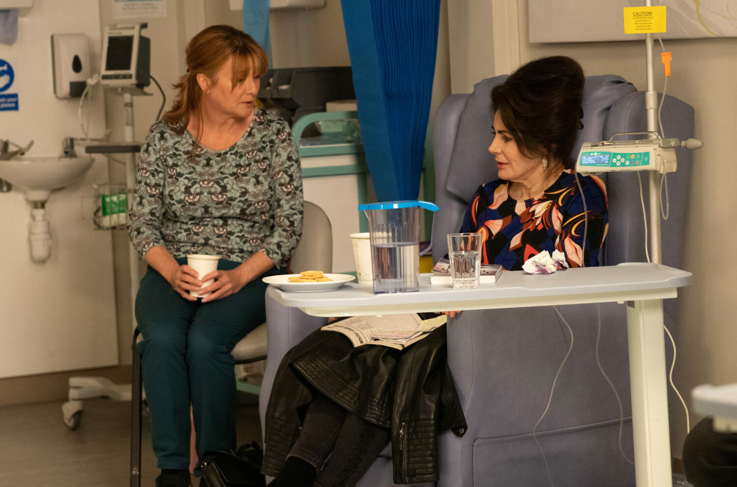 Wendy and Faith in hospital in Emmerdale