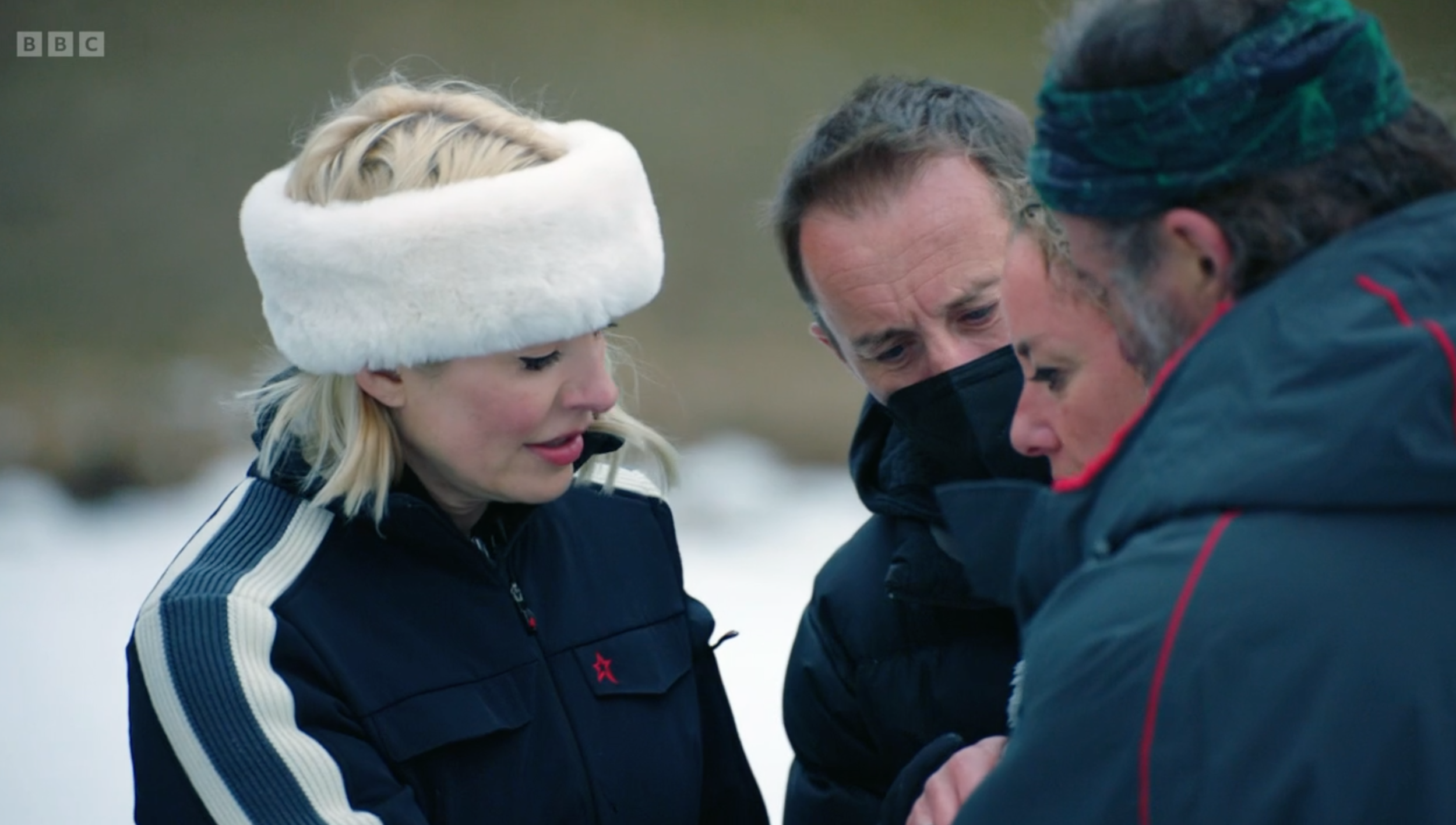 Holly Willoughby comforts Tamzin Outhwaite on Freeze the Fear