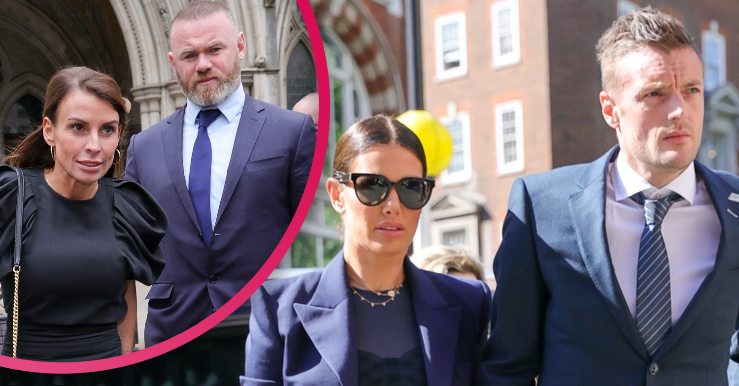 Wayne and Coleen and Rebekah and Jamie looking annoyed