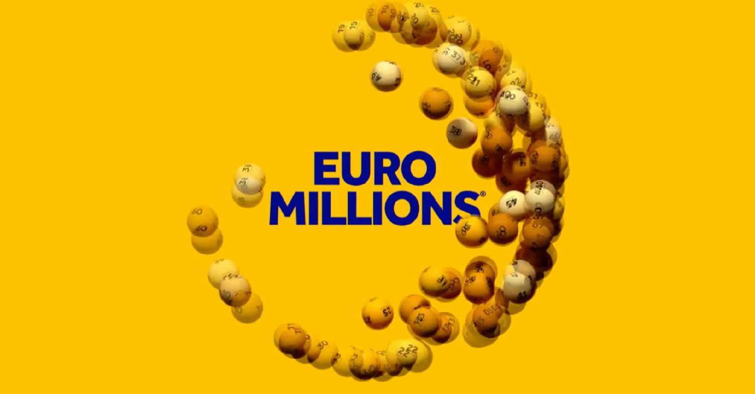 EuroMillions Results yellow logo with lottery balls