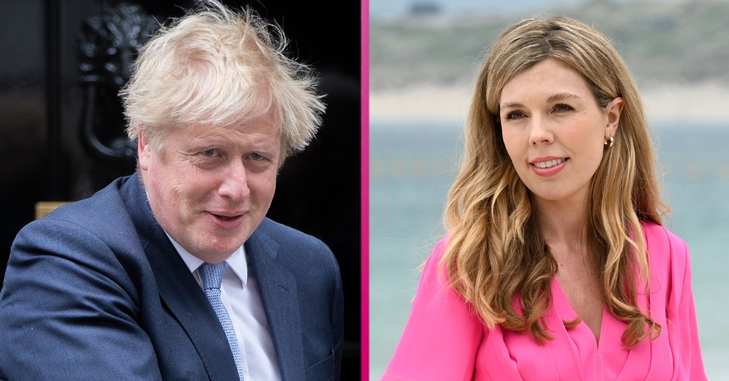 Boris Johnson and Carrie Johnson smiling during seperate outings