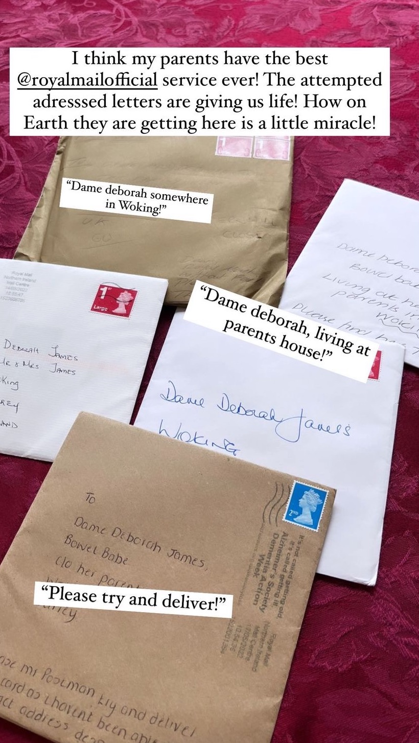 Dame Deborah James' letters posted on Instagram