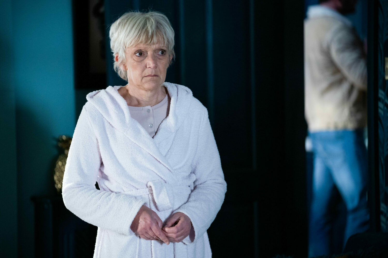 Jean Slater looks terribly worried and pale