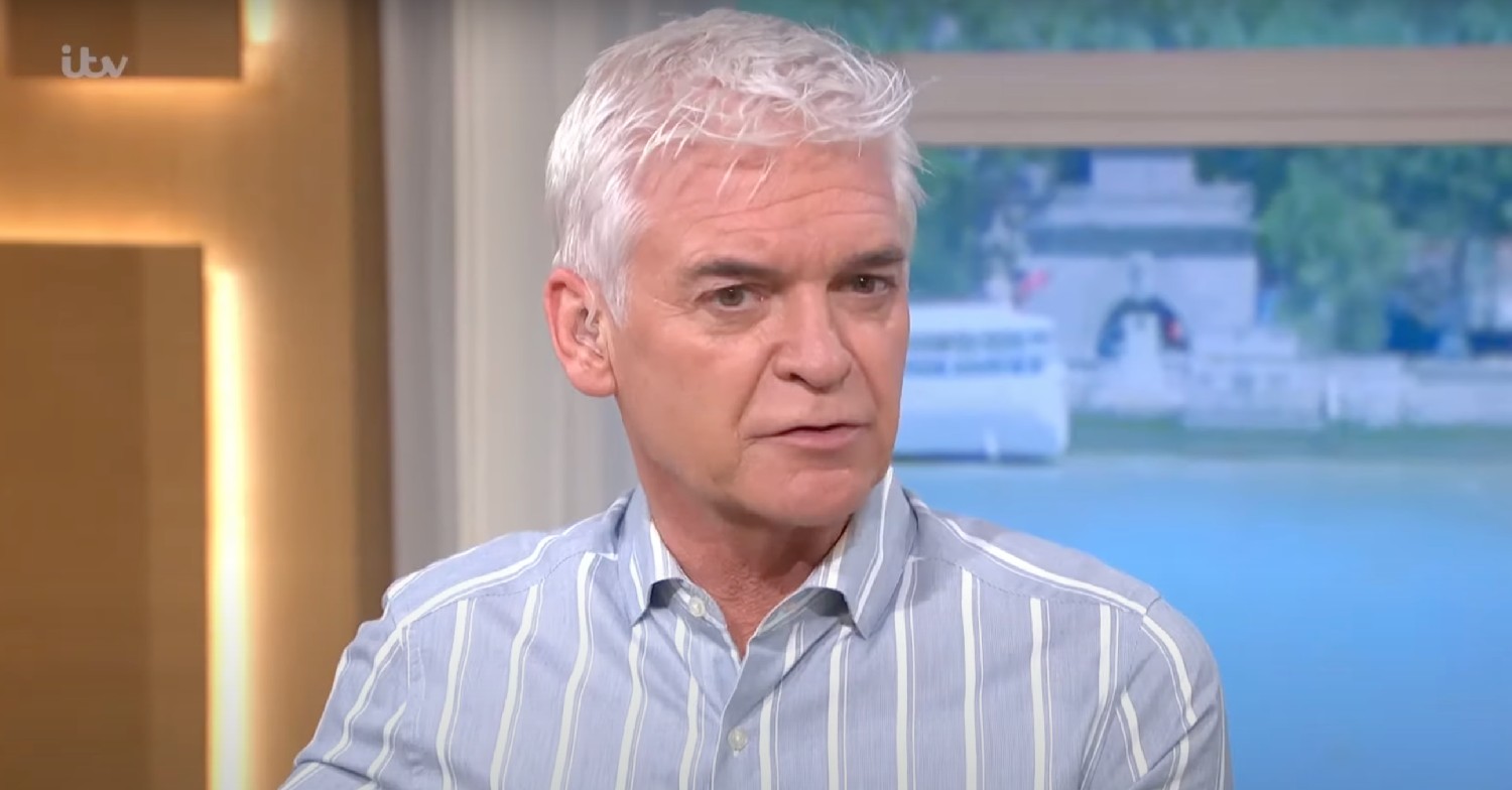Phillip Schofield looking annoyed on This Morning today