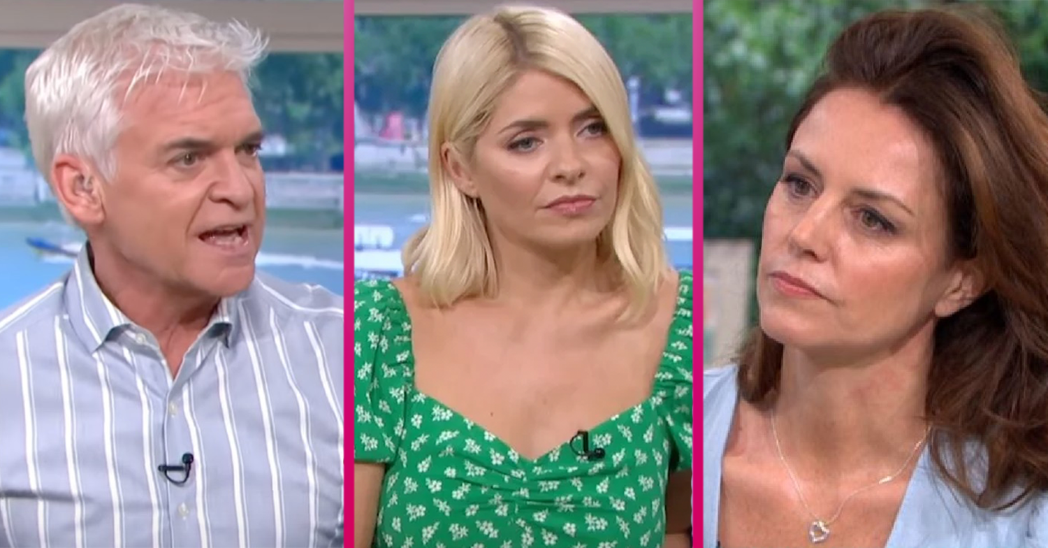 Phil, Holly and Bev Turner looking annoyed