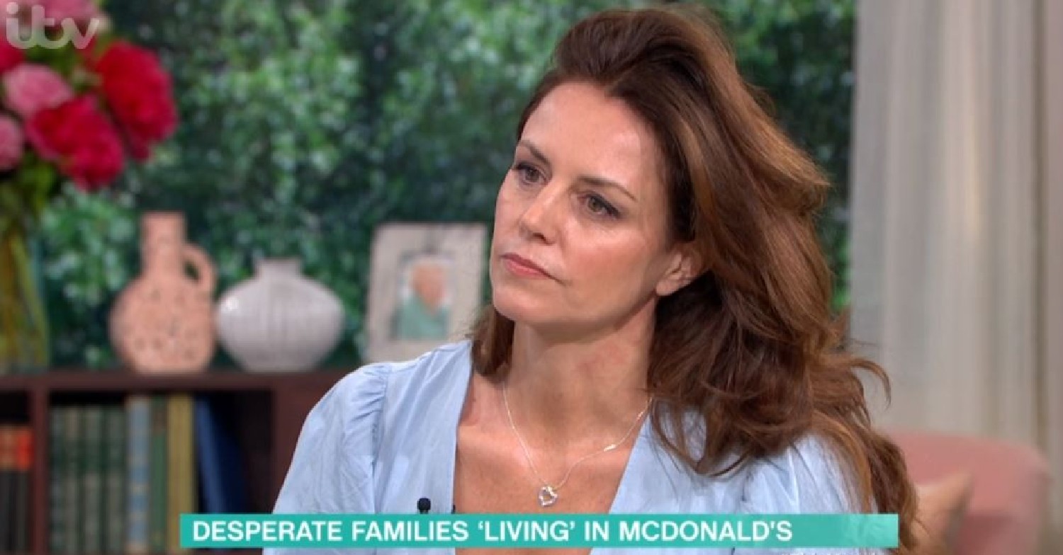 Beverley Turner looking annoyed on This Morning