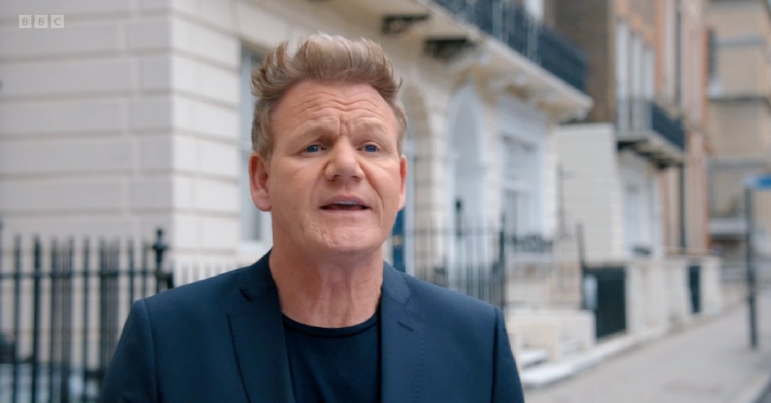 Gordon Ramsay speaking to camera on Future Food Stars