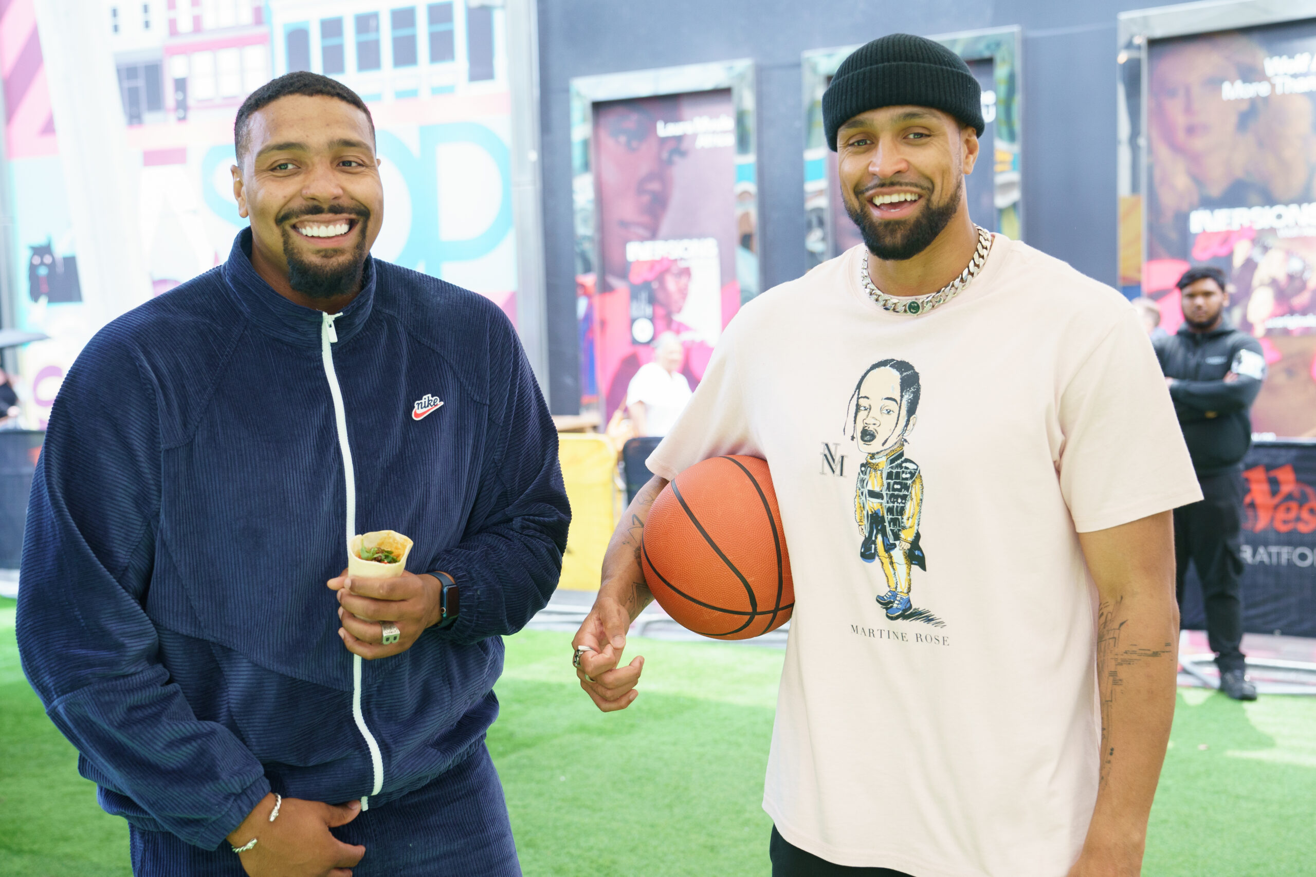 Jordan Banjo and brother Ashley laughing together
