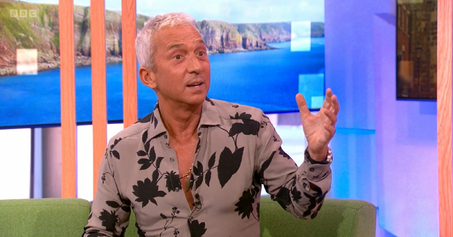 Bruno Tonioli mid conversation on The One Show on May 19, 2022