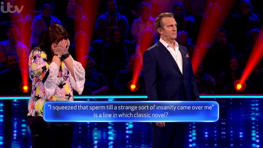 Contestant hides her eyes on Beat the Chasers