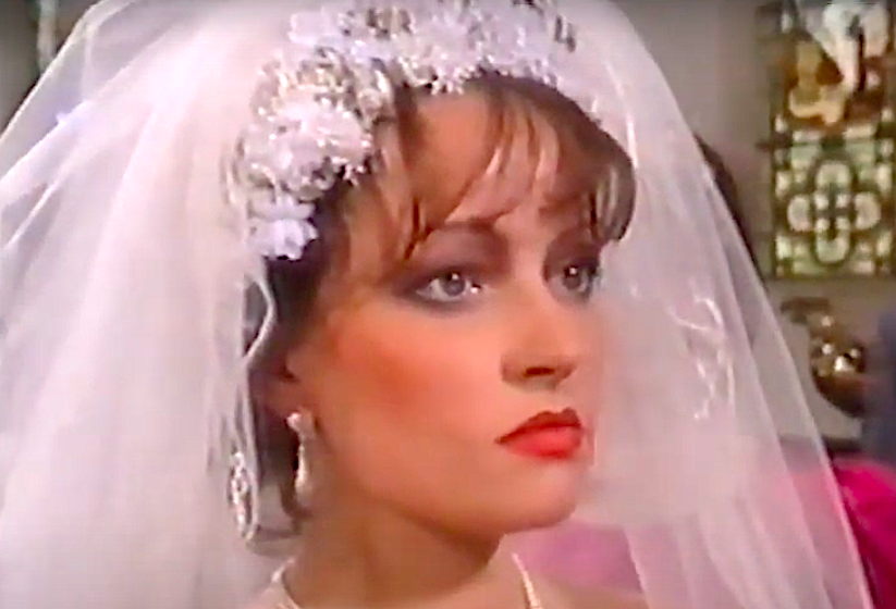 Tina Dingle looks determined on her wedding day