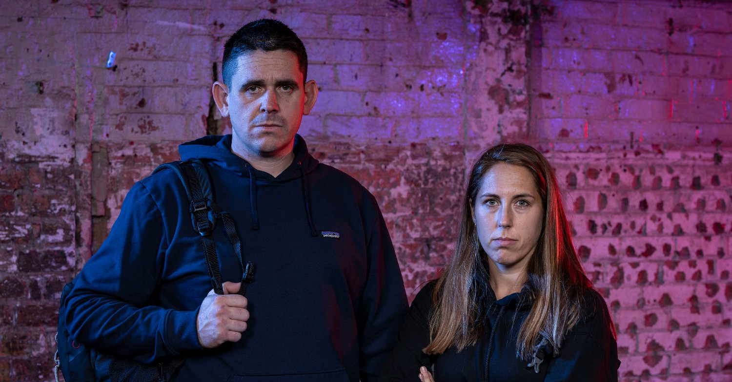 Hunted on Channel 4 contestants Liam and Katie