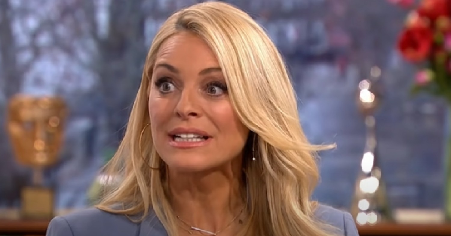 Tess Daly looks surprised on This Morning